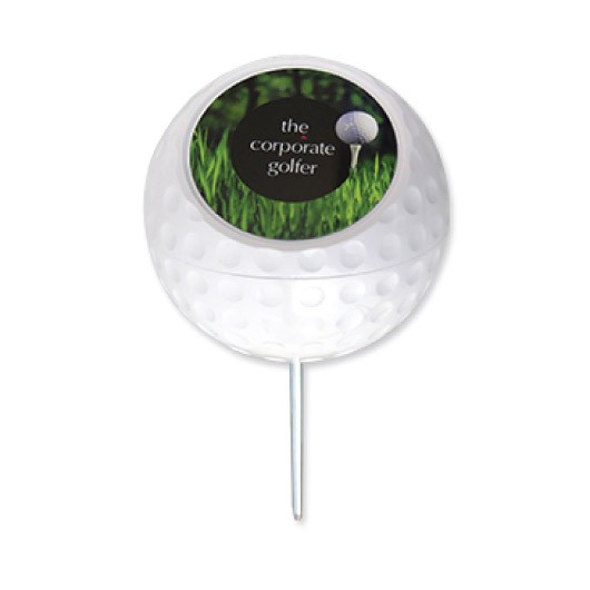 Promotional Dimple Tee Markers White